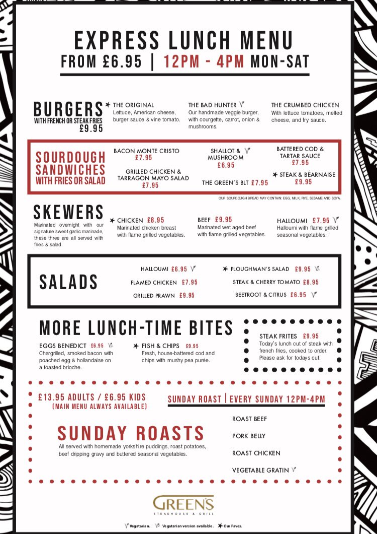 New #LunchMenu in Southgate! 😋