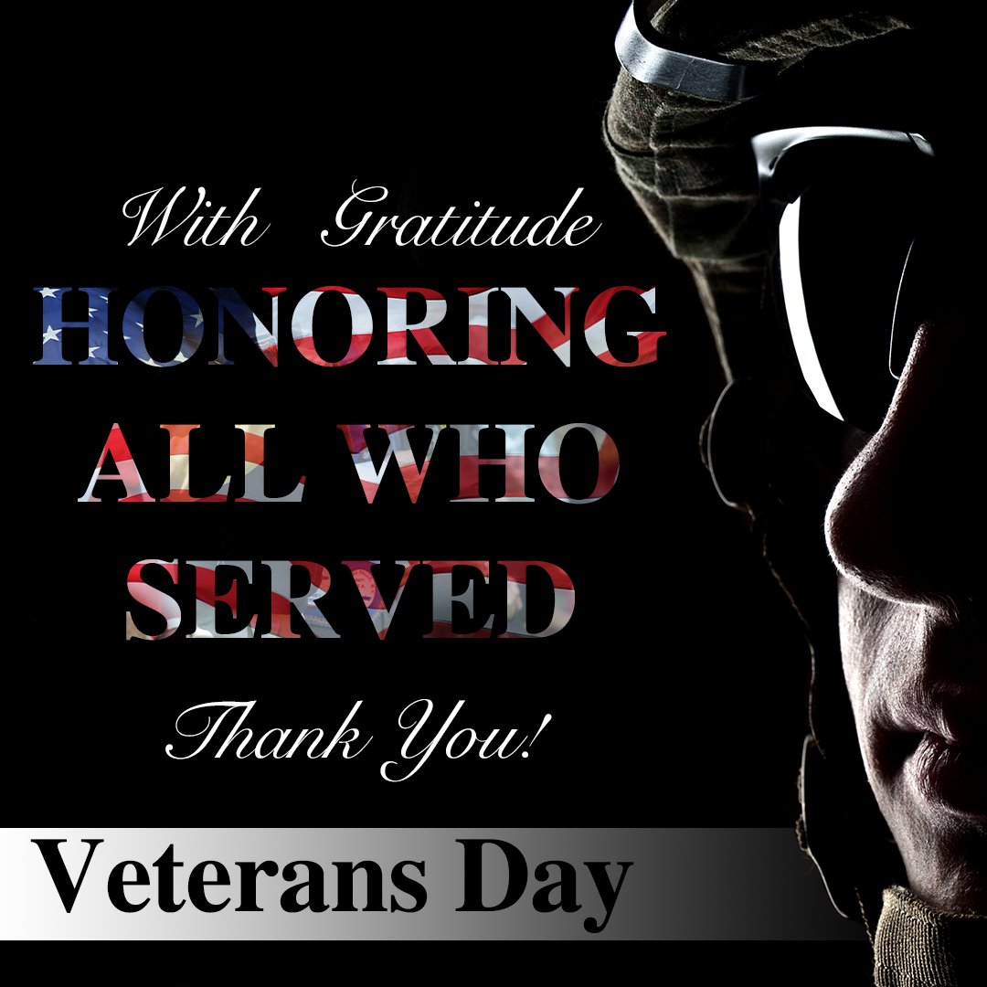 Make sure to thank a Veteran EVERYDAY, not just today because they deserve to be thanked more than just one day a year.