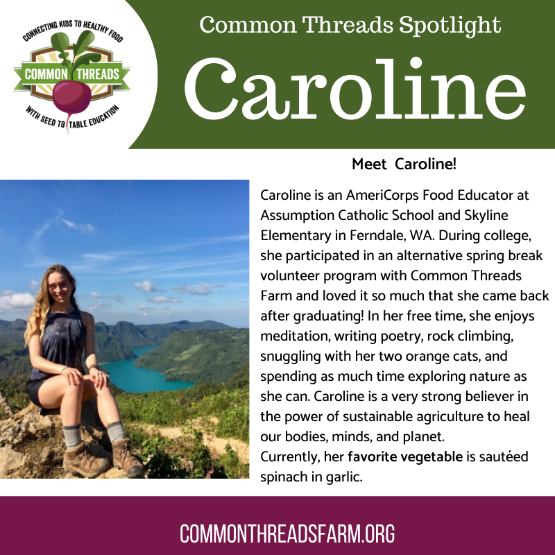 ctfgrown's tweet photo. Meet one of our #AmeriCorps Food Educators - Caroline! 
#GetThingsDone #ServeWA https://t.co/XWbLbj1t8S
