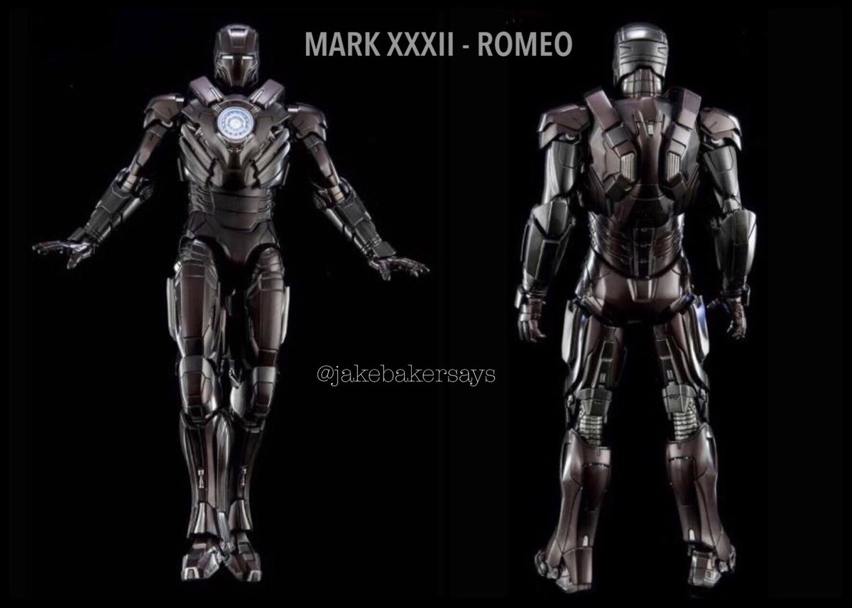 MARK XXXII - Romeo- Enhanced RT Suit- suit is equipped with an oversized RT and Enhanced Energy Output - designed for energy to be redirected primarily to unibeam, giving it one of the strongest Unibeam and Repulsors - much faster than previous suits with oversized RT