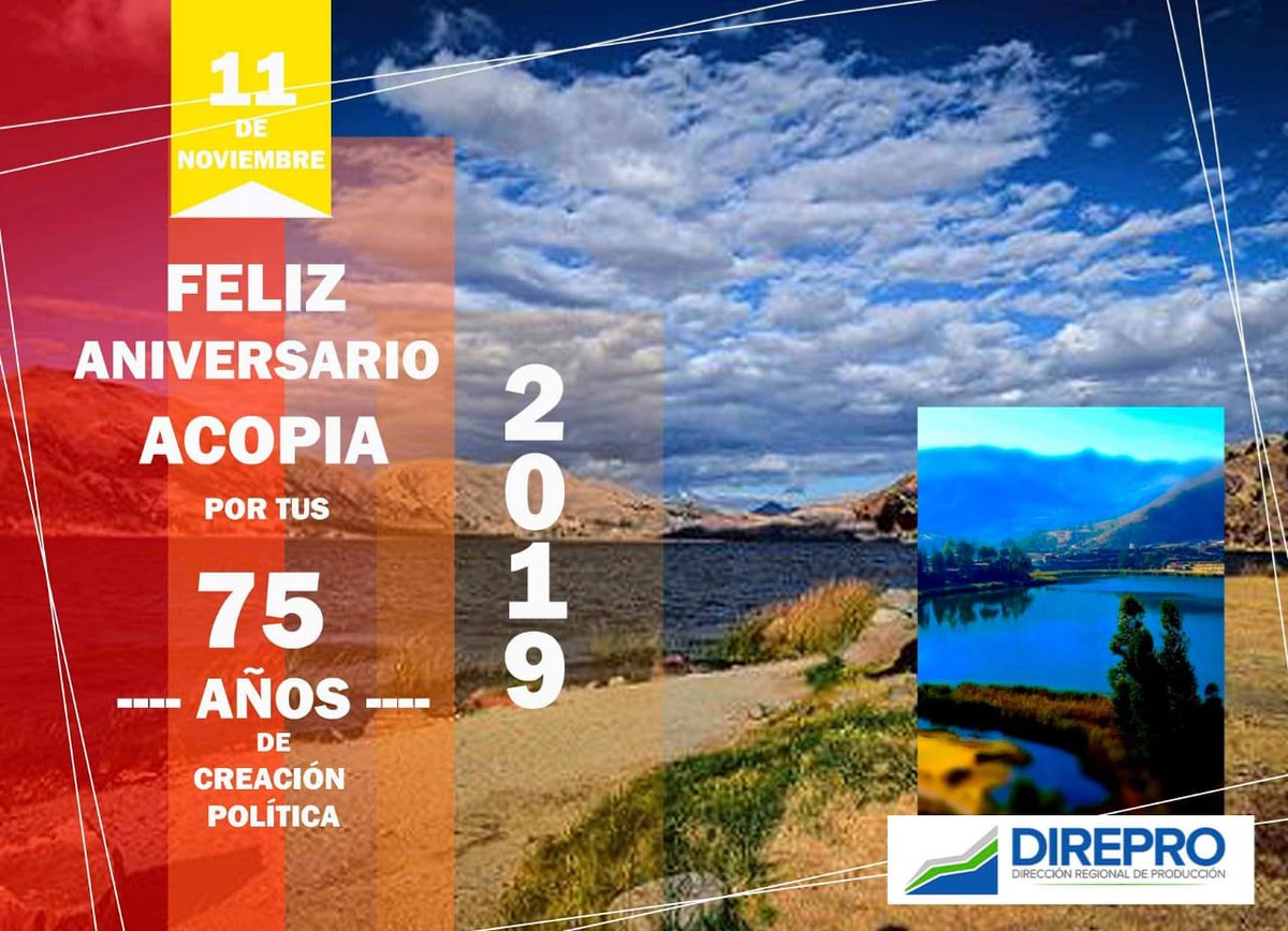 _DIREPRO_CUSCO's tweet photo. #Acopia
#Direpro https://t.co/5YPvC0LrxE