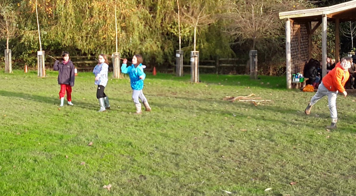 Year5TheHill's tweet photo. Spear throwing contest won by Thames! https://t.co/DpbD43yoE3