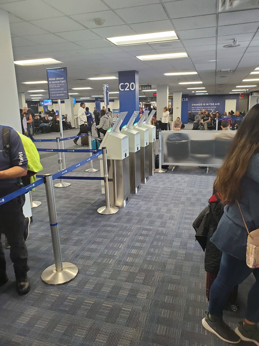 Jeremiah Morrow (@johmaimorrow) on Twitter photo Today's automation fail: at least 25 people needed to speak to a human because <a href="/united/">United Airlines</a> kiosks couldn't get it done. Might want to go back to the drawing board on your rebooking tool. Today's automation fail: at least 25 people needed to speak to a human because <a href="/united/">United Airlines</a> kiosks couldn't get it done. Might want to go back to the drawing board on your rebooking tool.