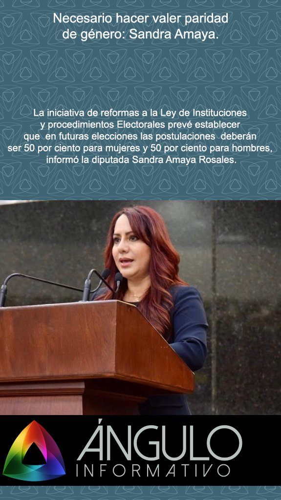 #ÁnguloDuranguense | #Durango | Necesario hacer valer paridad de género: <a href="/Sandra12Amaya/">Sandra Amaya</a> | <a href="/CongresoDurango/">Congreso Durango</a> <a href="/EVillegasV/">Esteban Villegas V.</a>