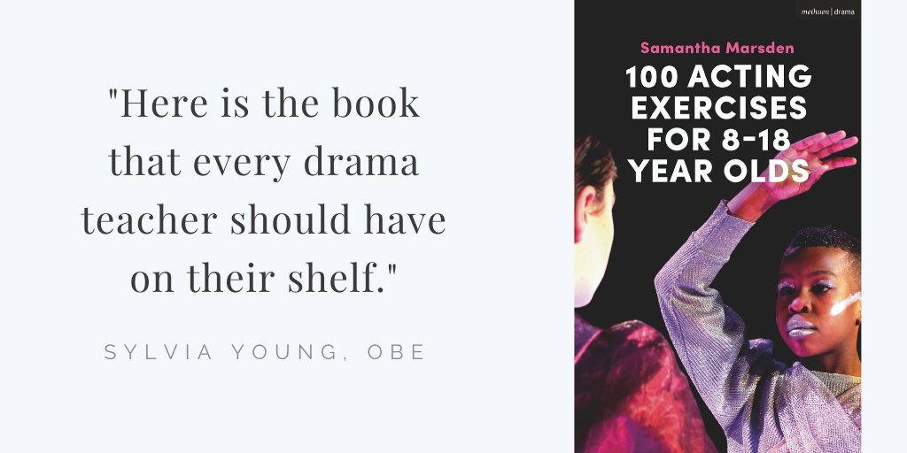 SamMarsdenDrama's tweet photo. Retweet and follow by 17 November 2019 for a chance to win a paper copy of '100 Acting Exercises for 8 - 18 Year Olds.' Open internationally. Winner announced 17 November 2019. https://t.co/b87STYOVW7