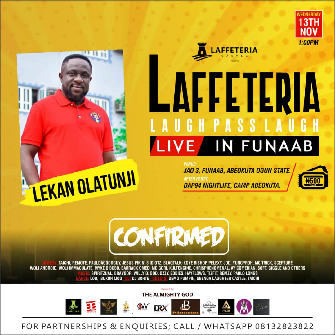 LORDPRESH001's tweet photo. *Comedy show with giveaways*
It can only be *LAFFETERIA*
Wake up
Wake up
Ask me how immediately
*Laugh pass laugh*
#laffeteria #hephta
#laffeteria #hephta https://t.co/ARFVjaqhGF