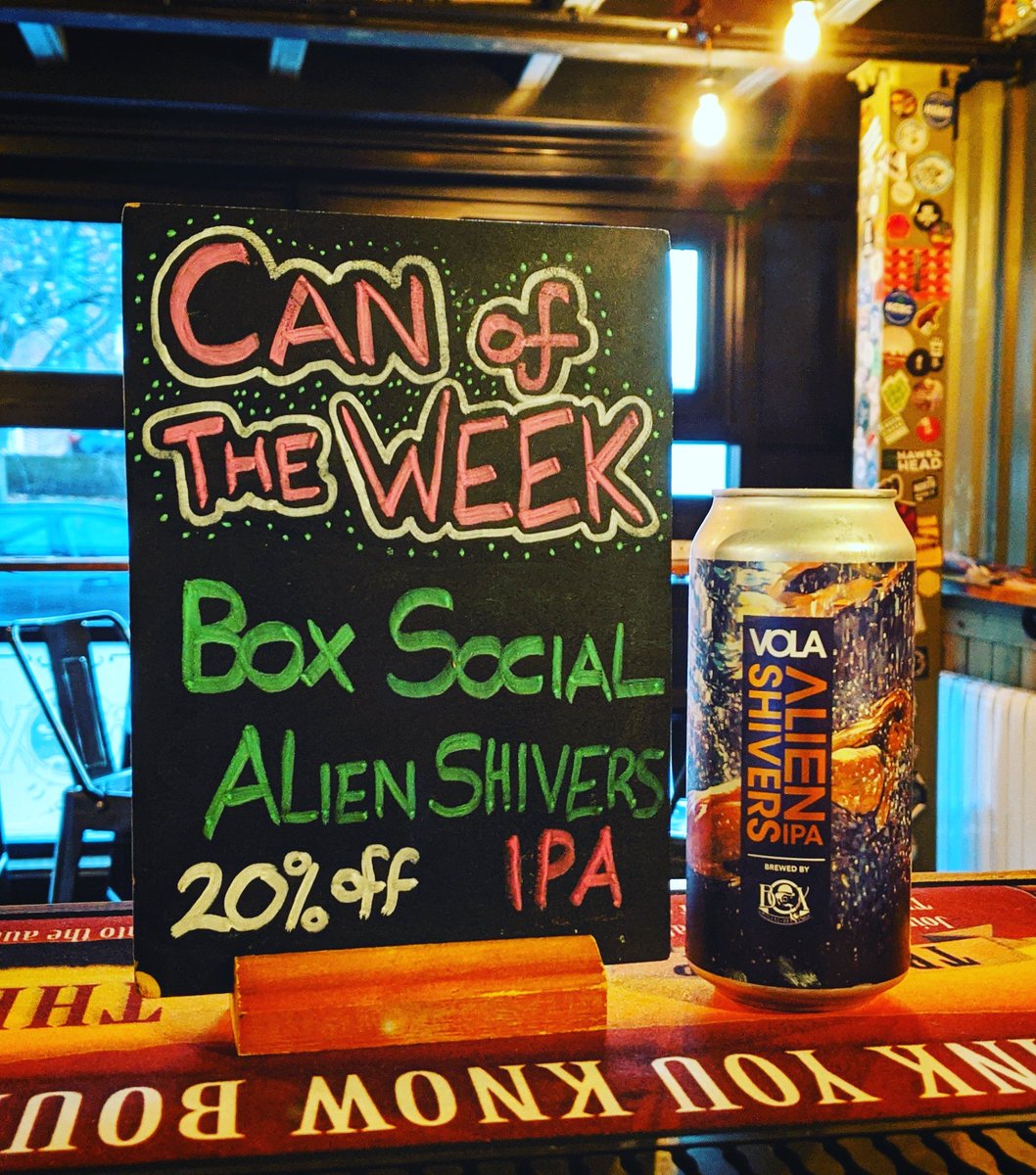 ⚠️ CAN OF THE WEEK ⚠️

20% off our own ALIEN SHIVERS, a fantastic IPA Collab w/ @volaband! 🤘 

This week only! Get yourself down to #TheBoxSocial and grab em while we've still got em! 🏃🏃‍♀️