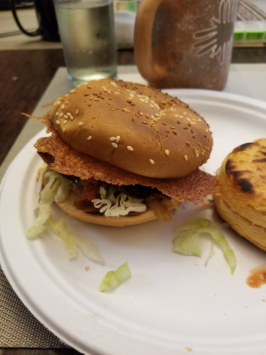 Papa_Punga's tweet photo. I have unlocked #cheesecrisp technology! This stuff really improves your burgers/sandwiches! These two were literal perfection thanks to some oven crisped cheese!
#cheesecrisp #technology https://t.co/YNXTwv8QPa
