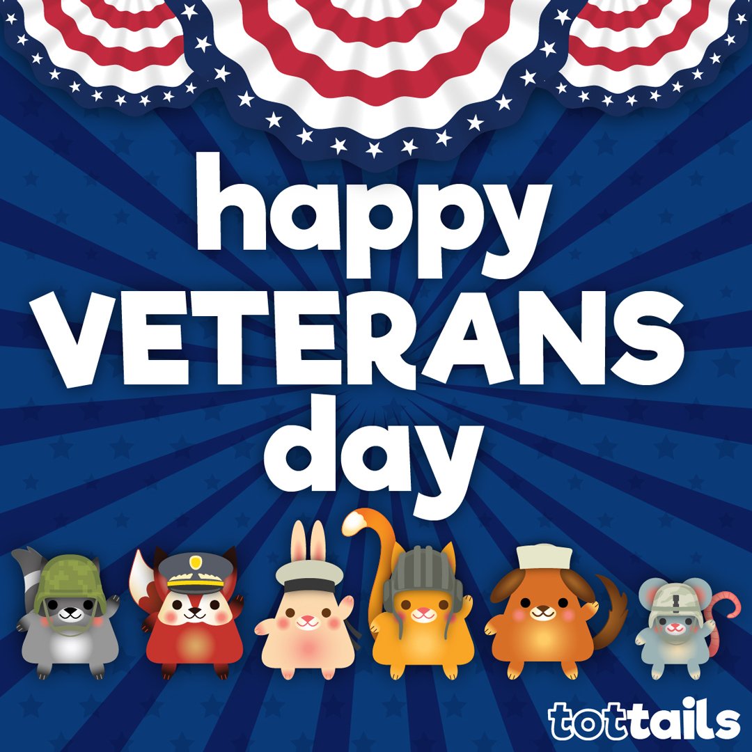 TotTails's tweet photo. Happy Veteran's Day! With great pride and honor, we salute our heroes of past and present! You have our humble gratitude and respect! 🇺🇸🎗

#tottails #happyveteransday #veteransday2018
#thankyou #bravery #military https://t.co/jP0iAmZijV