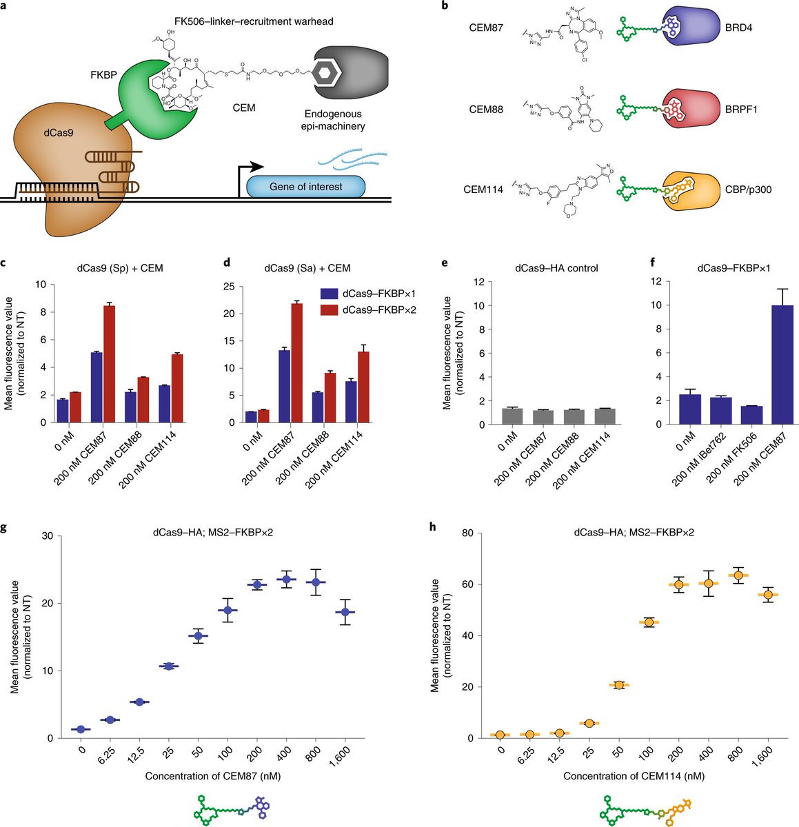 Dose-dependent activation of gene expression is achieved using CRISPR and small molecules that recruit endogenous chromatin machinery go.nature.com/2NByJ6X