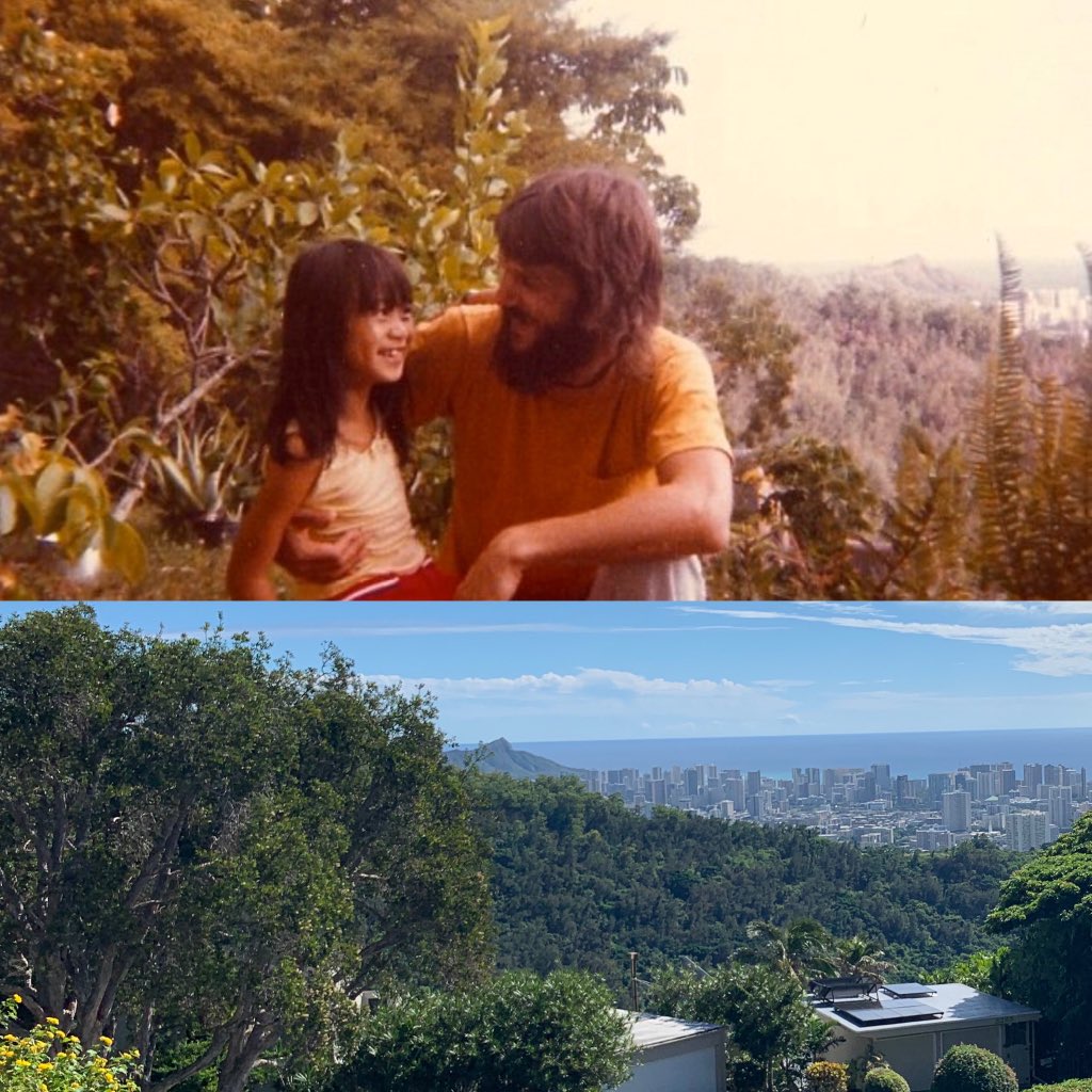 inlandemperor's tweet image. In front of my first home in the U.S. from the Ages of 4-7, Honolulu - 1979 &amp;amp; 2019. #2019ASA