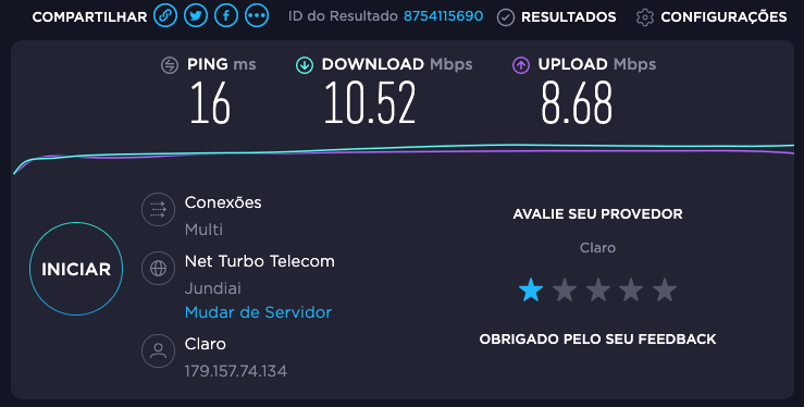 josenaves's tweet image. #Claro (antigo #NetVirtual) em #Jundiaí = lixo !

10% da velocidade contratada !!!!! 🤬🤬🤬
