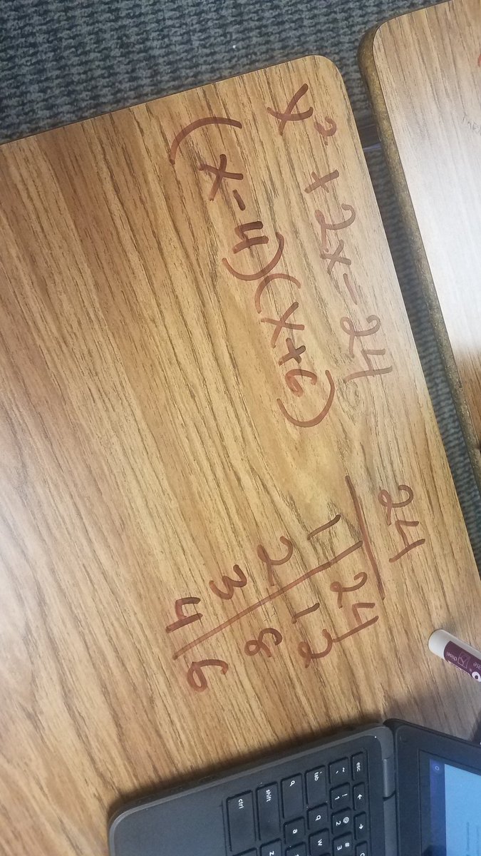 mruddell212's tweet photo. Factoring polynomials using a t-chart. #notchickenin5th #RHSRocketMath #robinsonisd @MrsLVetter https://t.co/PA7cun5R39