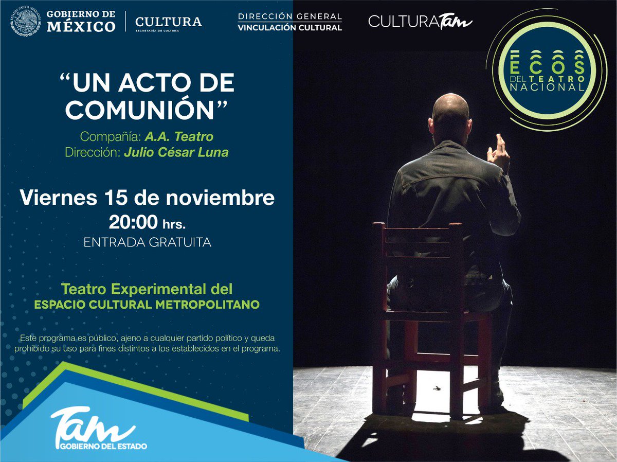 ITCATamaulipas's tweet image. #Tampico

Esta noche es la noche. Legará a su casa, encenderá la computadora y cumplirá su deseo. #UnActoDeComunión está inspirada en un suceso real de canibalismo que sucedió en Alemania en el año 2003.

¡Disfruta de #ECOS2019 en el @METRO_Tam!