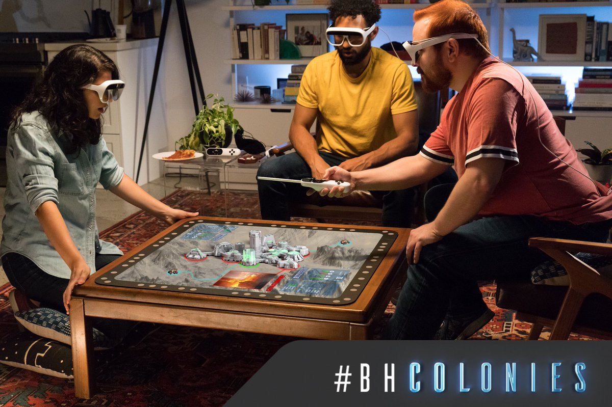 We are working with <a href="/tiltfive/">Tilt Five</a> to pair our game with their awesome AR experience! As we continue to add informative features to our app regarding the colonies status and details, we will also build that into a version that works with their system
#AR #tiltfive #AugmentedReality