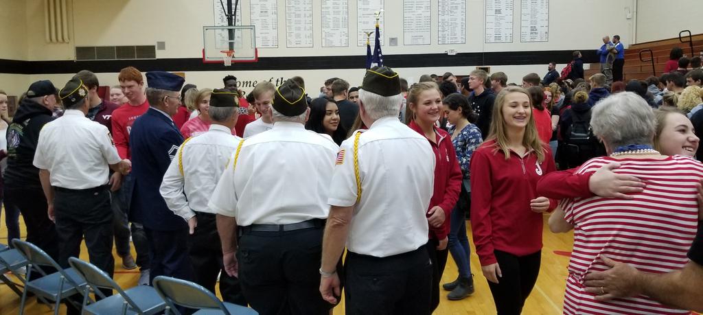 RaidersSHS's tweet photo. Today our Raiders honored military veterans from our community. I was so proud at the leadership and effort shown by our students to make this a memorable program. Thank you to all who have served. #RaiderPRIDE https://t.co/jQKucVH8S5