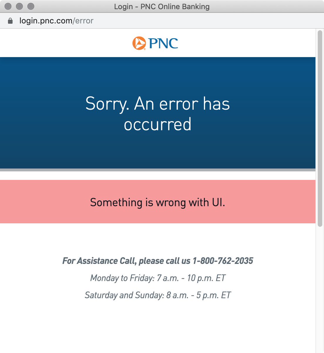 pjsherman's tweet photo. I think something's wrong with more than the UI. #BadErrorMessages #UX https://t.co/S7omW93OtL