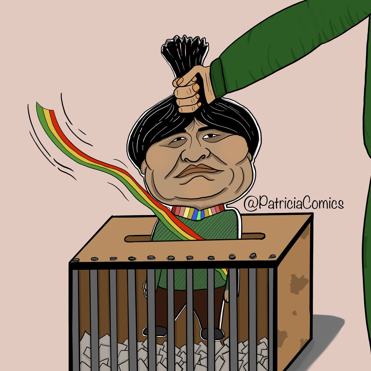 Papeleta electoral.
De elecciones a destitución.

#evomorales #10nov #bolivia #eleccionesbolivia2019 #destitucion #comics #caricatura #dibujo <a href="/CaricaturasVe/">CaricaturasVE</a>