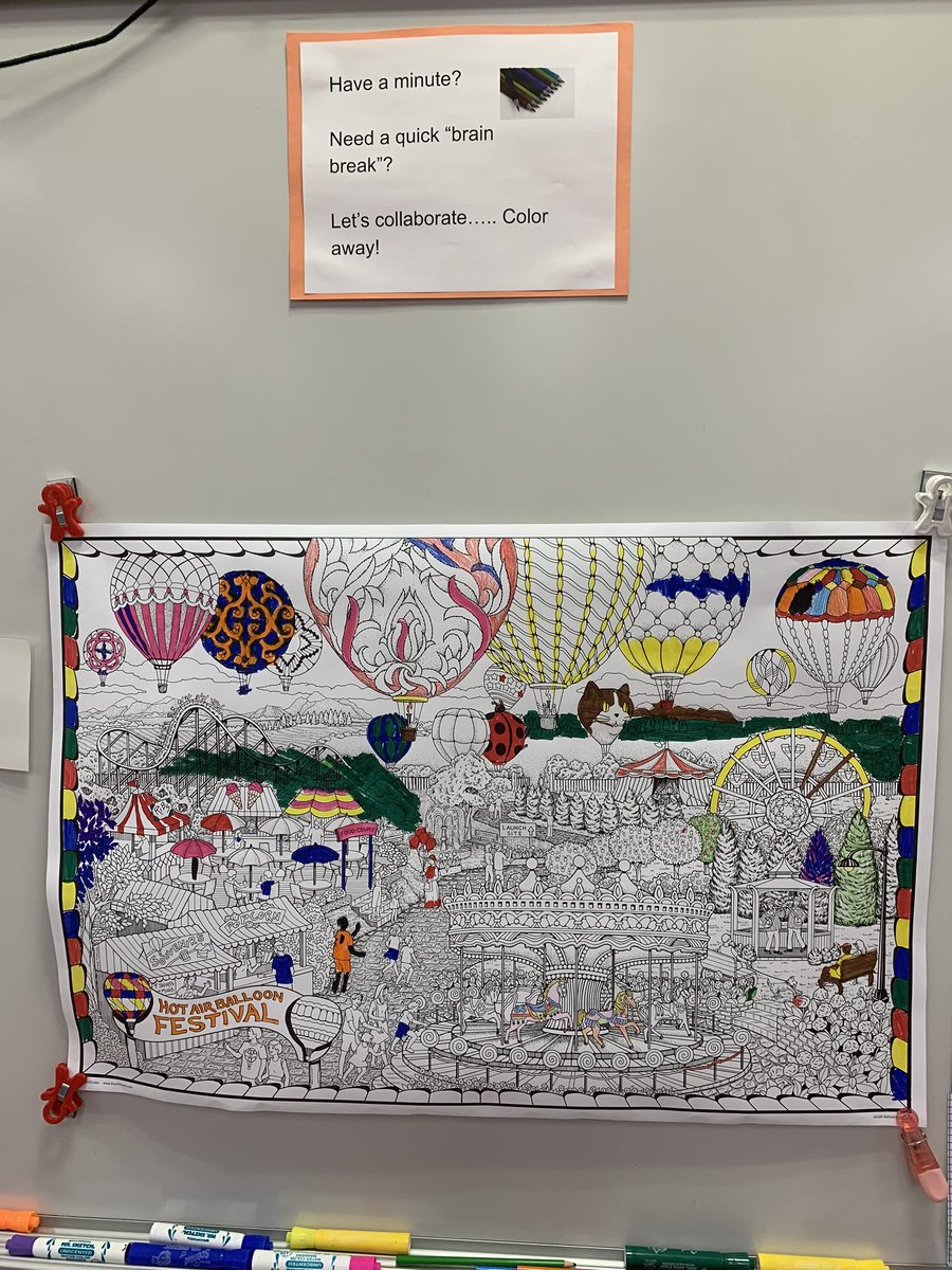 melissacavins's tweet photo. What a cool addition to Mrs. Sawyerβs Math 6 classroom! #brainbreak #collaborativecoloring https://t.co/4dmJfKnPwU