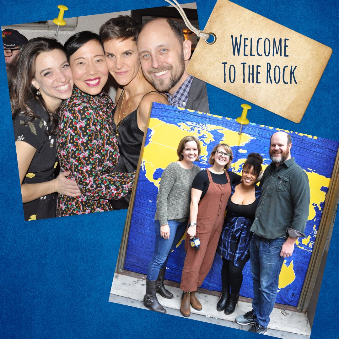 Photos of the previous cast members and the new cast members of Come From Away