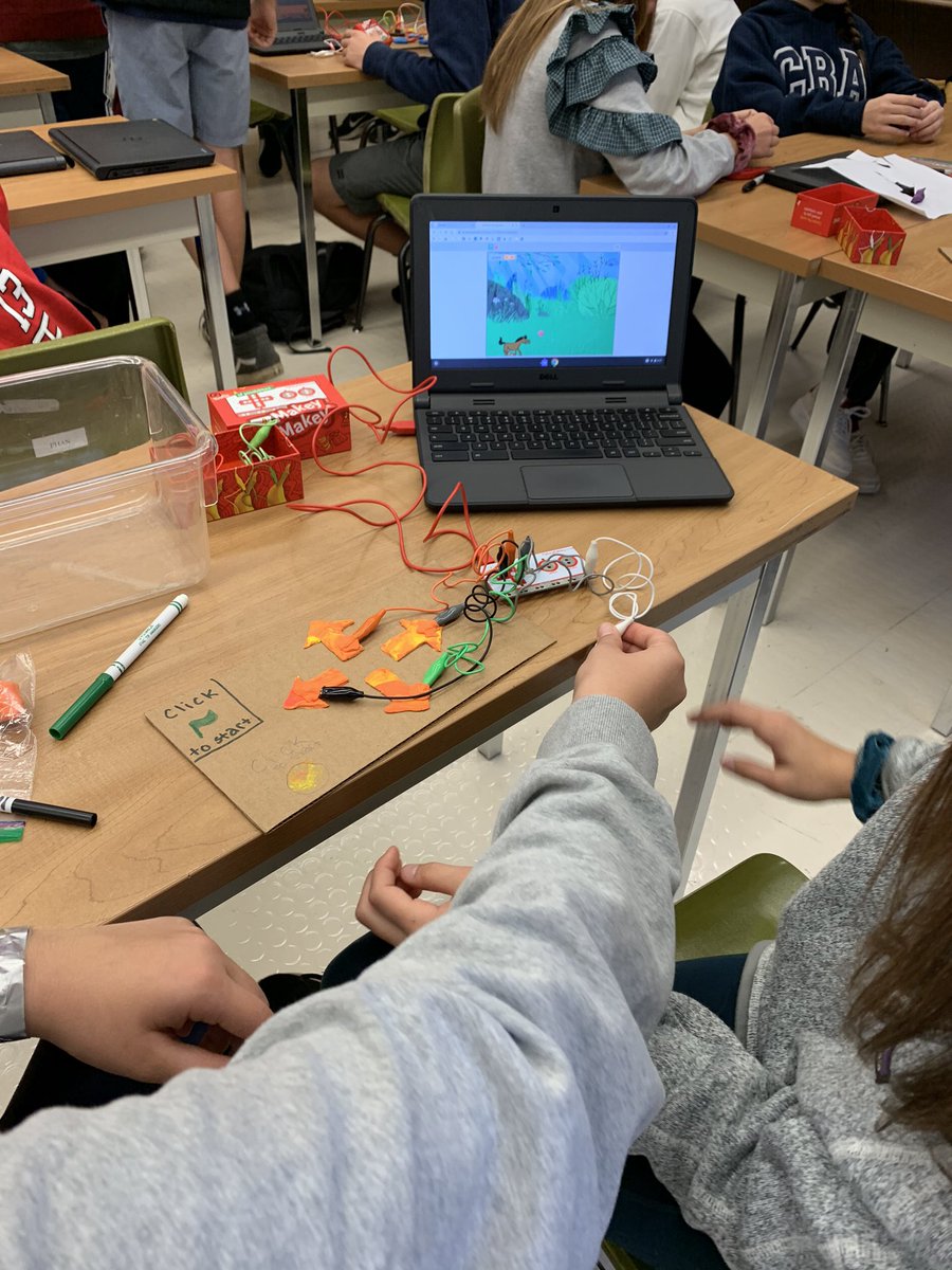 msjessicaphan's tweet photo. wrapping up the marking period with @scratch and @makeymakey games! #stem8 #warriors https://t.co/va7N0q4hqu