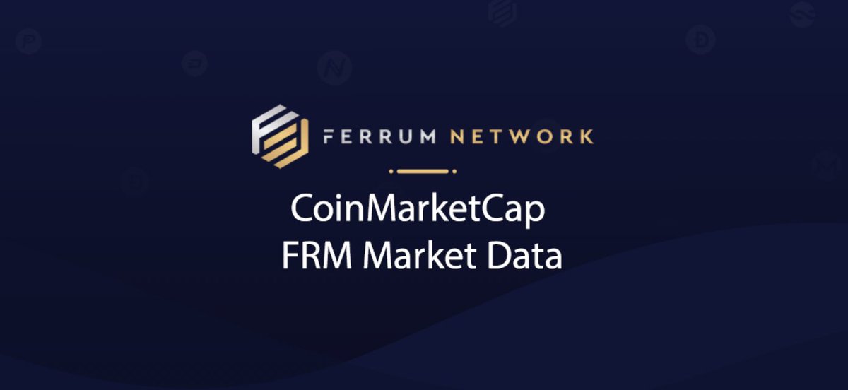 Ferrum Network Market Data is Now Updated

We're happy to announce that CoinMarketCap (<a href="/CoinMarketCap/">CoinMarketCap</a>) has successfully updated market data of our FRM token ↓

coinmarketcap.com/currencies/fer…