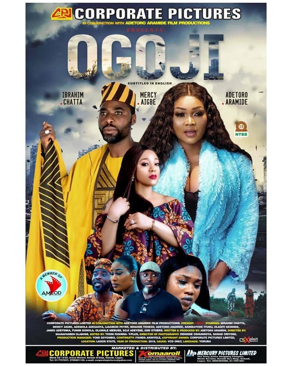tplus01's tweet photo. Another hot one edited by @tplus01 #Repost from @realmercyaigbe OGOJI by @Torolicious1 out today, November 11th. Directed by @sharafadeenolabode 
Starring:
@realmercyaigbe
@ibrahimchatta_lordthespis 
@petersijagbemi 
@Torolicious1
And others.
Powered by #CorporatePictures https://t.co/SjBgWjJrz2