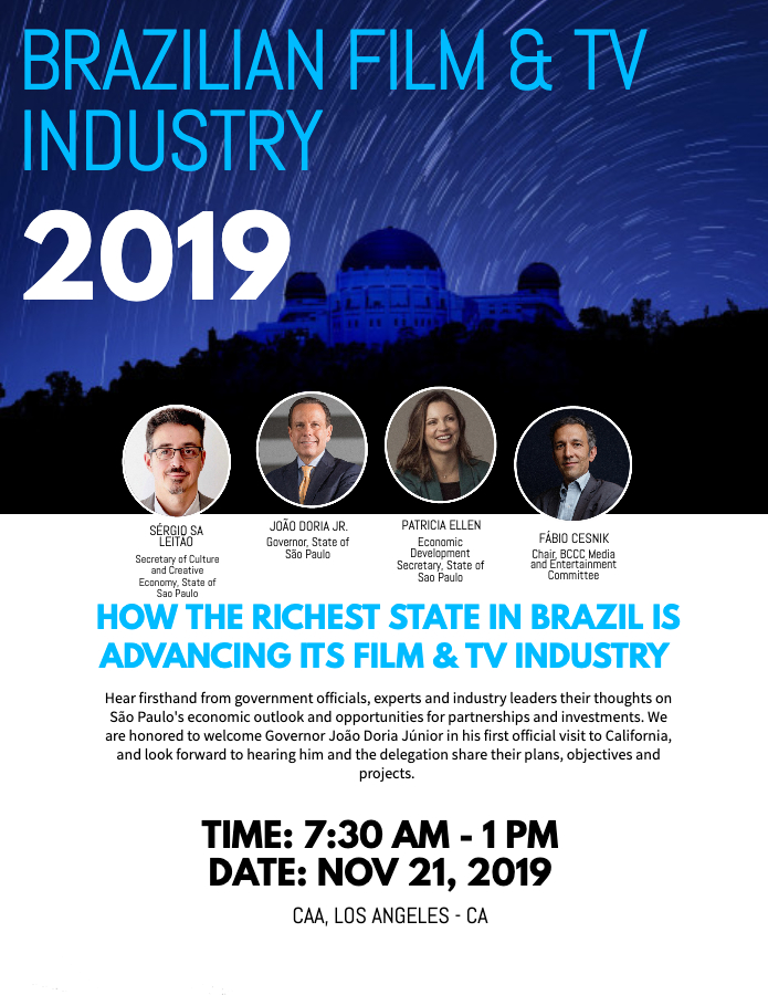 Here are the speakers announced to be at Brazilian Film&amp;TV Industry. You don't want to miss the content, entertainment and network going on November 21st. Get your seats at bit.ly/brazilianfilmt…

#filmandtvbrazilcalifornia #brazilcalifornia  #filmbusiness #producer #networking