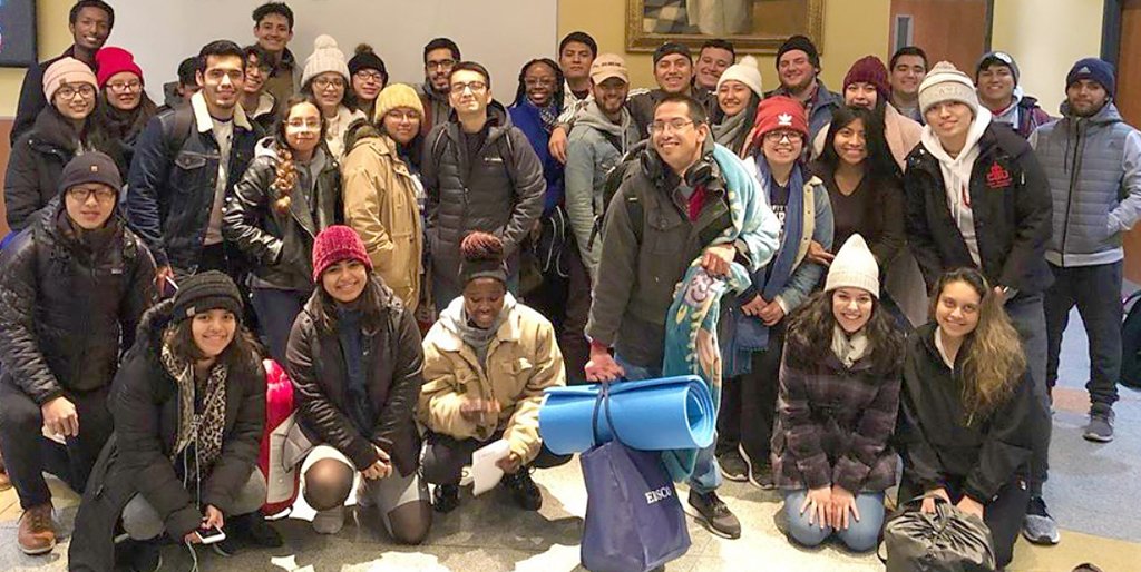 FromCBU's tweet photo. CBU's Voices United has joined the "Home Is Here" march to DC on Tuesday, when SCOTUS will hear arguments on the future of DACA & and TPS! Follow them at https://t.co/u353lsFkYs #HomeIsHere #CitizenShip4All #TheDreamUS #defendDACA #WithDreamers https://t.co/q8NNm3XxgU