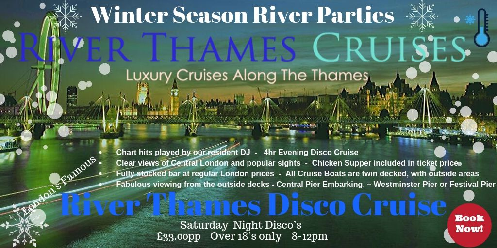 River Thames Disco Cruises - Book here now! http://ow.ly/YRvO50pYCXy
#riverthames #london #thames #londoneye #towerbridge #city #visitlondon #disco #travel #londonlife #londoncity #thisislondon #unitedkingdom #southbank #westminster #thamesriver #bigben #londontown #londonist