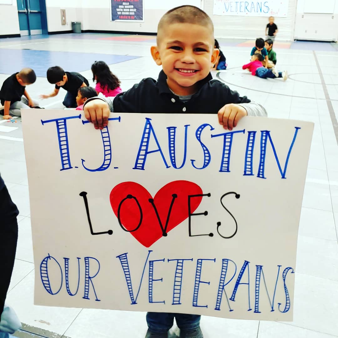 AustinSpecials's tweet photo. Veterans Day in Specials at T.J. Austin! 🇺🇸❤ #AustinGoing4Gold #AddValue @TJAustinMusic @austintylerisd https://t.co/yMWM9IffwS