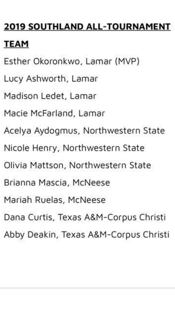 GEFSebastian's tweet image. Congrats to @danacurtis07 and @abbydeakinn on making @SouthlandSports All Tournament team. Very well deserved 💪🏿💪🏿💪🏿