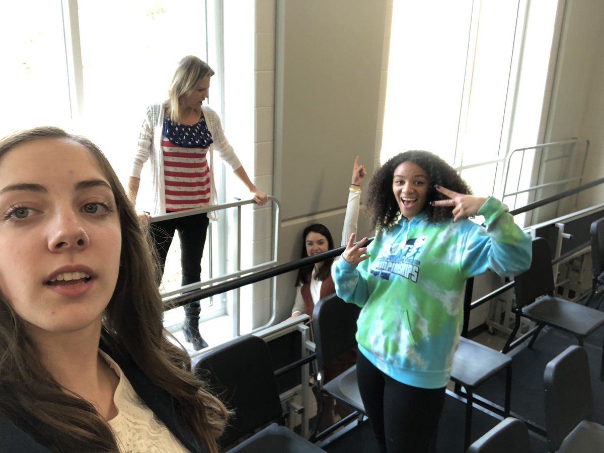 ChoirTj's tweet photo. great team work happening today! fitting all of our brand new risers behind seating! lots of squeezing and tight fits! 👍🏼🤩 https://t.co/kCoKZjFkmA