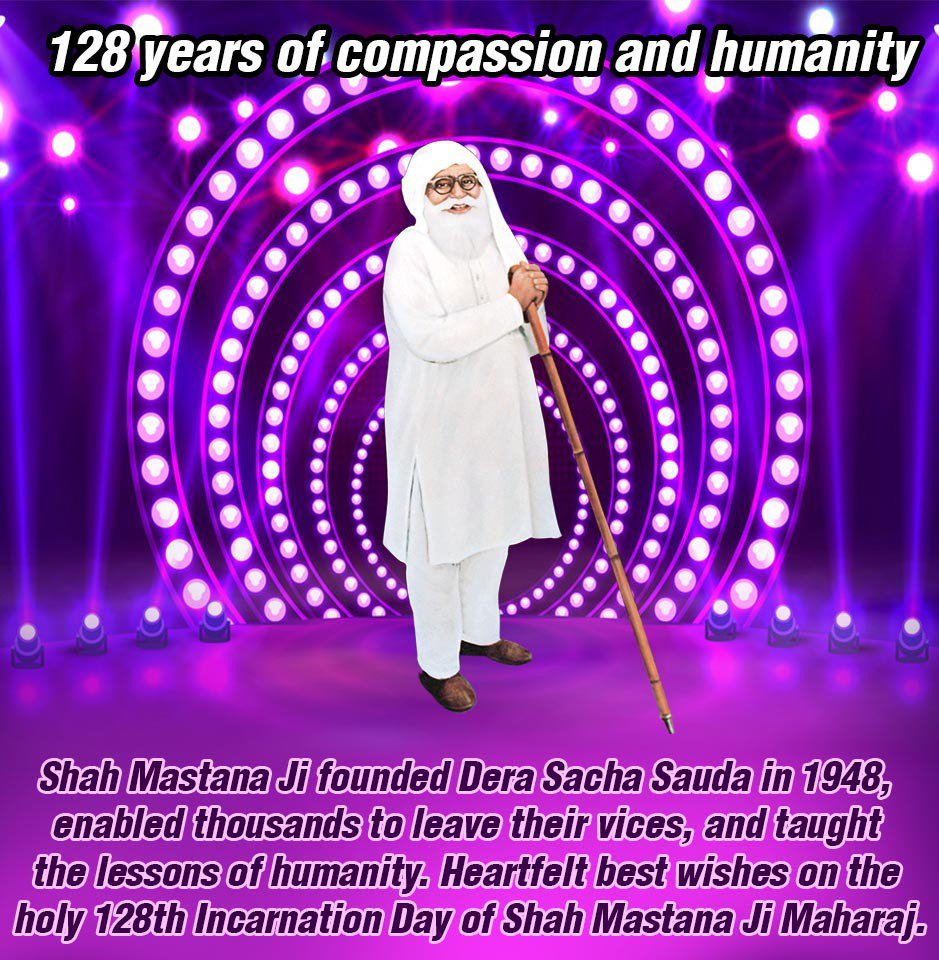 ShrutiSachdev15's tweet photo. #128thHolyBirthday
@derasachasauda 
@Gurmeetramrahim
Happy 128th Pious Incarnation Day To All 🙏 https://t.co/kk4LaSwPrX