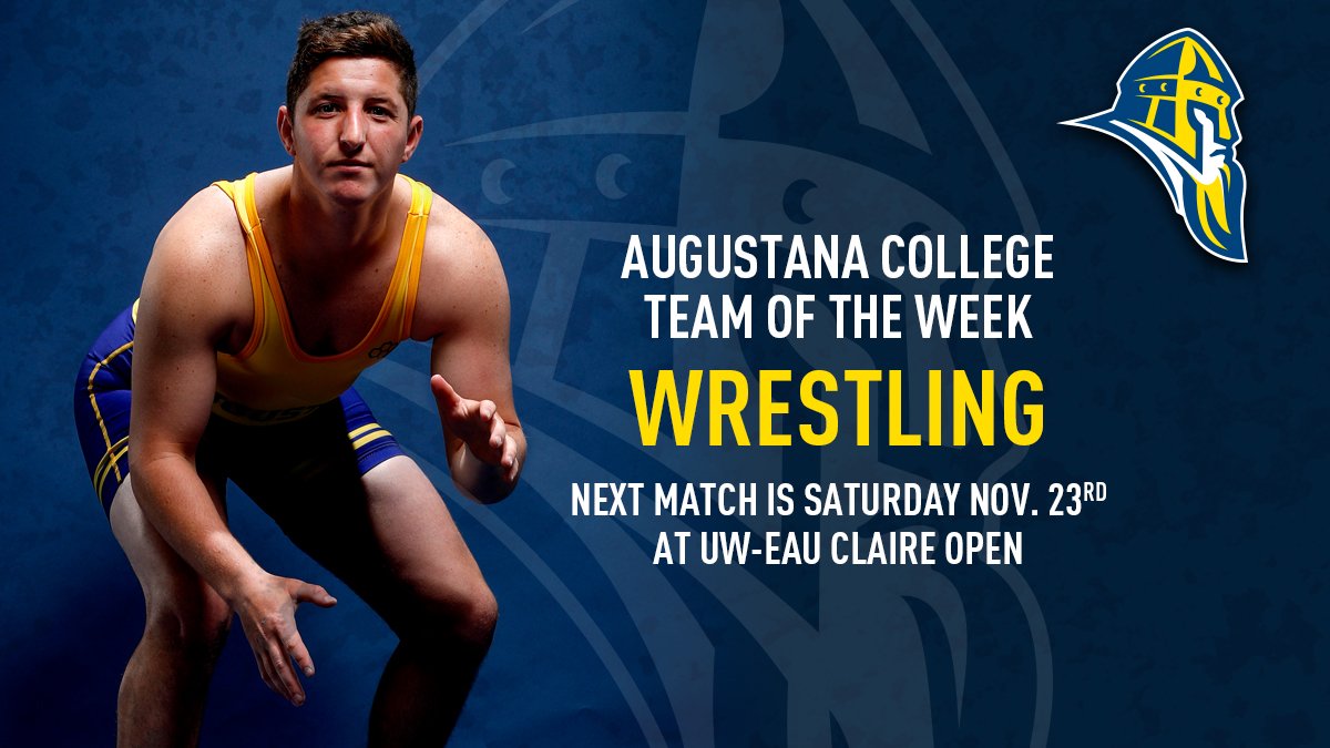 Augustana_IL's tweet photo. The Augustana Team of the Week is the men's wrestling team! With the beginning of their season just heating up, stay tuned for a team video later this week to meet some of the wrestlers. https://t.co/7U6LBEt1gl