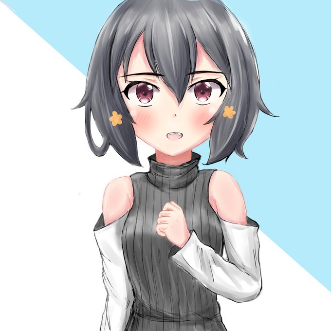 縦セーターのtwitterイラスト検索結果