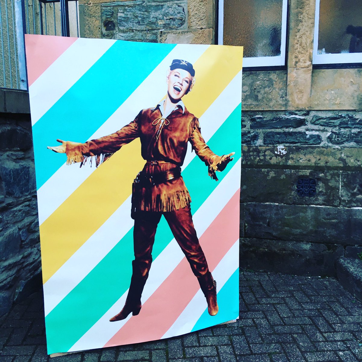 Tacitdesign's tweet photo. Had a lot of fun over the last few weeks figuring out reduced plastic outdoor signage for @DunoonFilmFest. Big 👏 to local suppliers Dae it Yerself for timber &amp; Argyll Print + design for reusing materials + being ace! #dunoon #everylittlecounts #Argyll #sustainabledesign https://t.co/Kgt99Pg4be