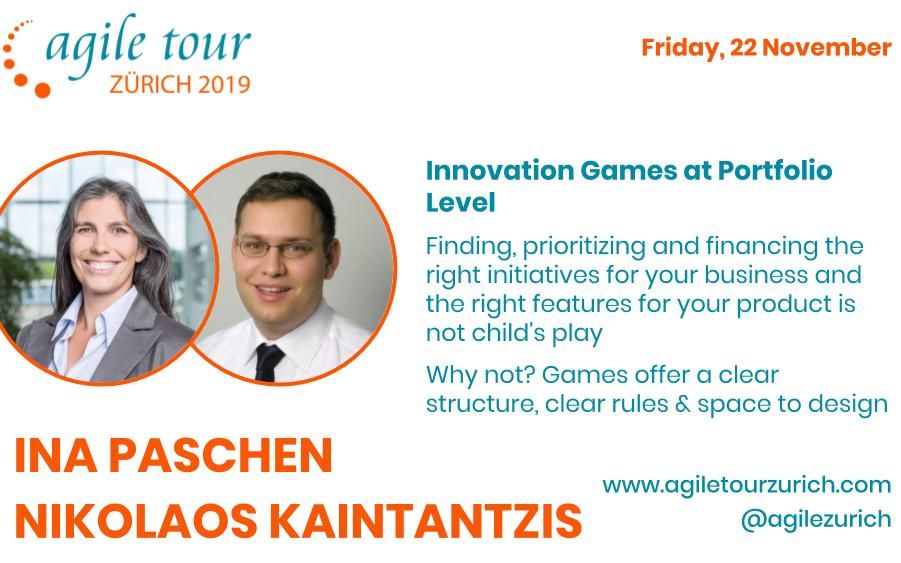 Agile Zürich (@agilezurich) on Twitter photo Can Budgeting become a game? In their workshop, Ina Paschen and <a href="/xnka/">Nikolaos Kaintantzis</a> will show how games can be a solution to address portfolio and product management questions. They offer a clear structure, clear rules & space to design.
Join #atzrh19 and learn more!
buff.ly/2NqZn2F Can Budgeting become a game? In their workshop, Ina Paschen and <a href="/xnka/">Nikolaos Kaintantzis</a> will show how games can be a solution to address portfolio and product management questions. They offer a clear structure, clear rules & space to design.
Join #atzrh19 and learn more!
buff.ly/2NqZn2F