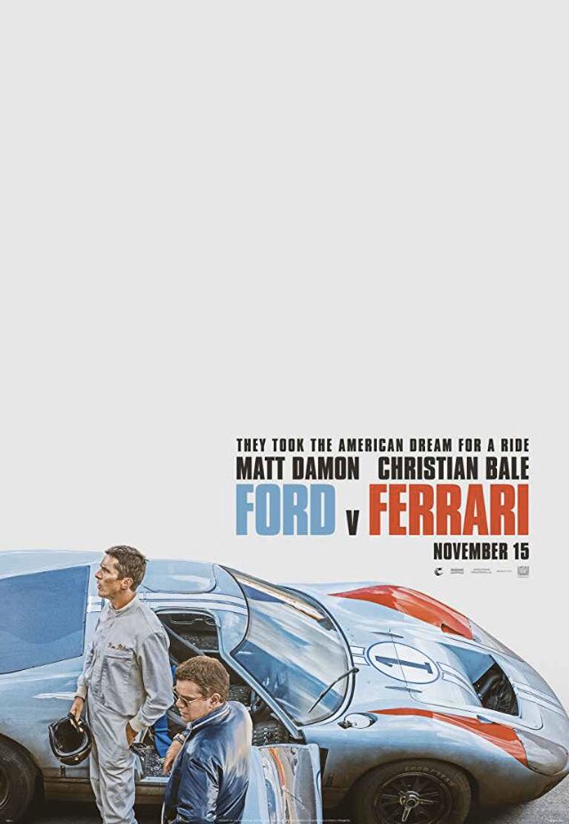 Almost time for our final batch of screenings, including the Polish premiere of James Mangold’s FORD v FERRARI (aka LE MANS ‘66) in KNH1 at 20.45 🚗 🚙