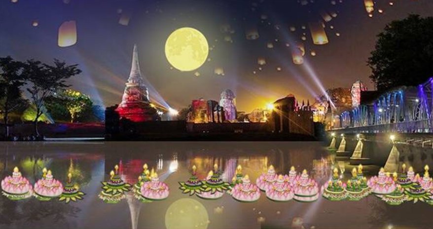Loi Krathong Festival is an old traditional festival of Thailand.  This year is on 11/11/2019. The essence of this festival is to show the gratitude of the river and ask for forgiveness for the rivers that have dumped various objects into the river.