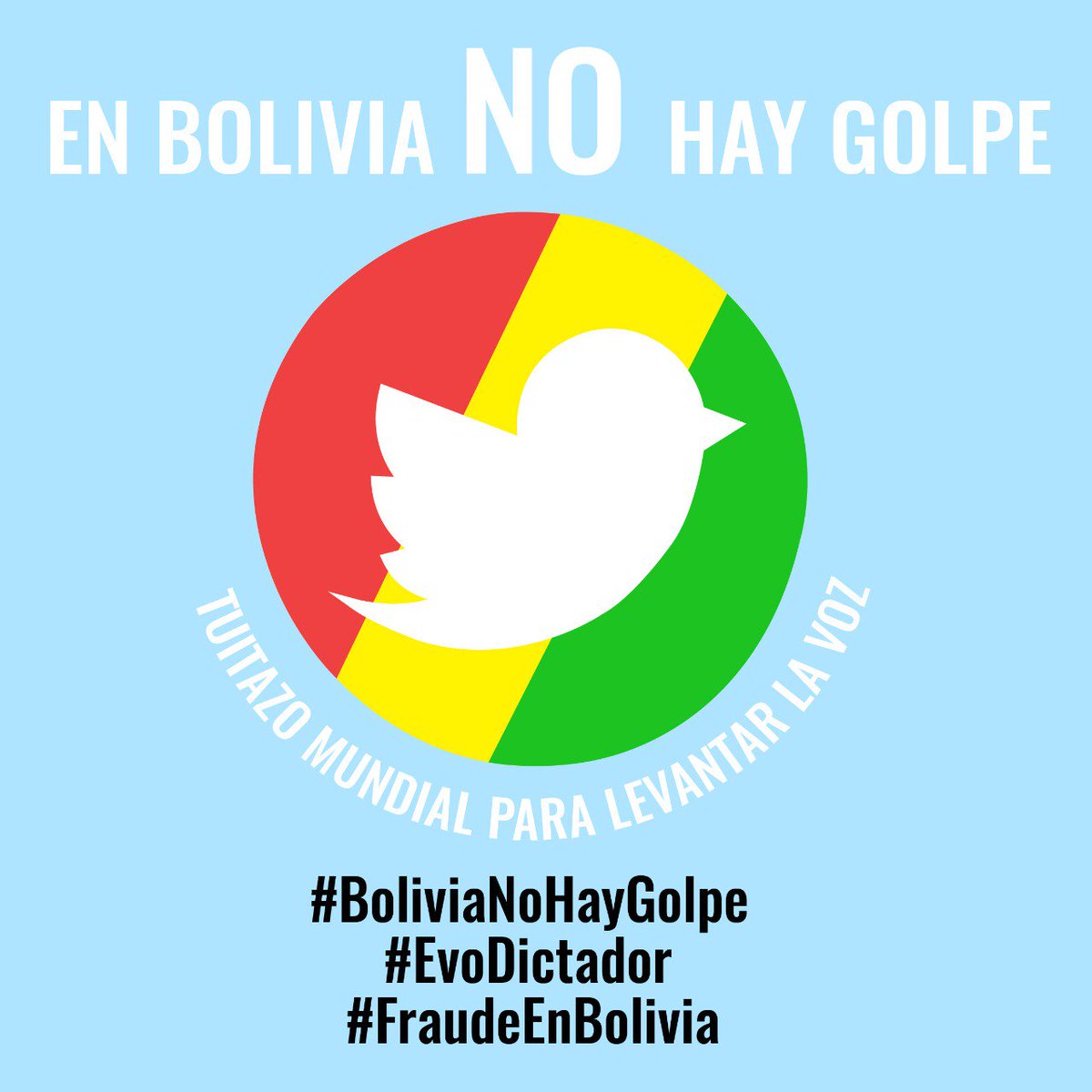 aapv's tweet photo. #BoliviaNoHayGolpe
#BoliviaUnida
#CNNEspanol
#CNN #OEA #ONU #UE
#BBC #BBCbreaking 
#Fdelrincon
#TELEMUNDO
#UNIVISION
#NewYorkTimes https://t.co/1WQ51QBllF