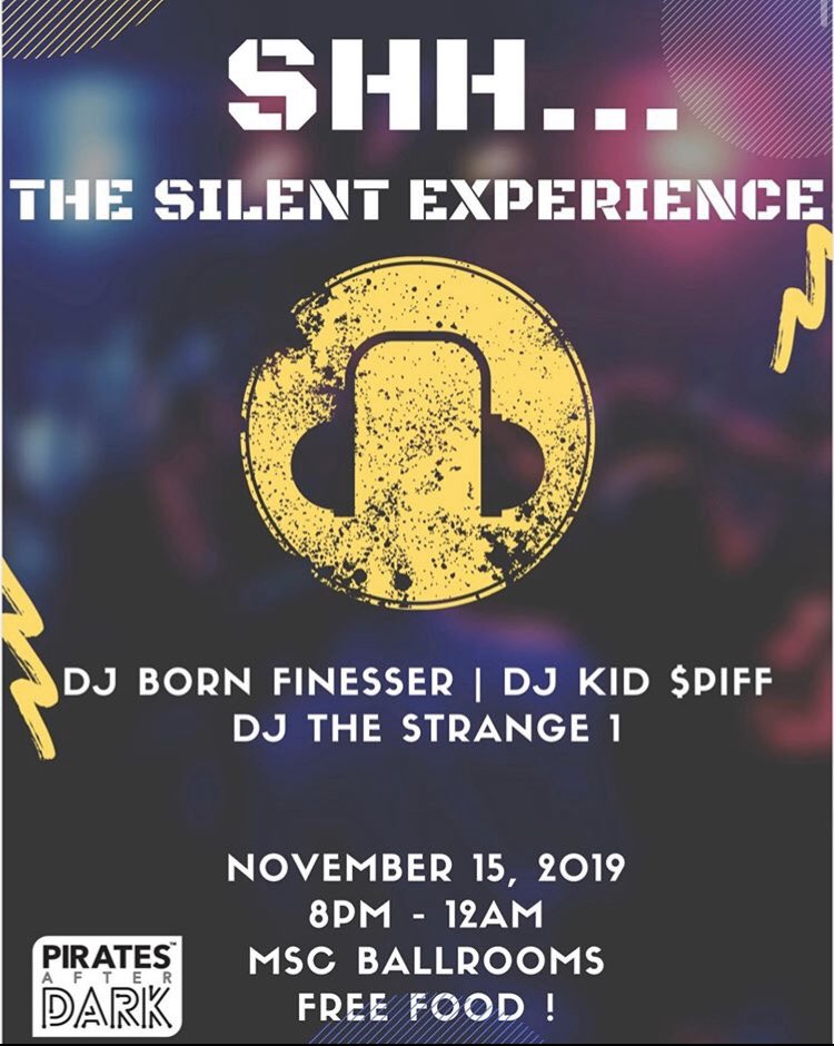 TheWaveNC's tweet photo. Seems like a fun weekend! 

Talent Show
Silent Party
90s Party 

#ECU 💚💛 / #Greenville https://t.co/KCNTfzZoir