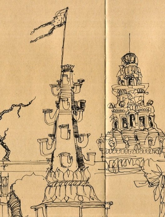 manishbytes's tweet photo. It was rush to join sketcher friends for a short trip at outskirts- School of Architecture and Chaturmukha Mahadeo Mandir. Refreshing clear sunday morning with bright sunlight and cool breeze after a long time. #urbansketcher #sketch #sketchlive #penandink #capturingstories https://t.co/j6abJaK531