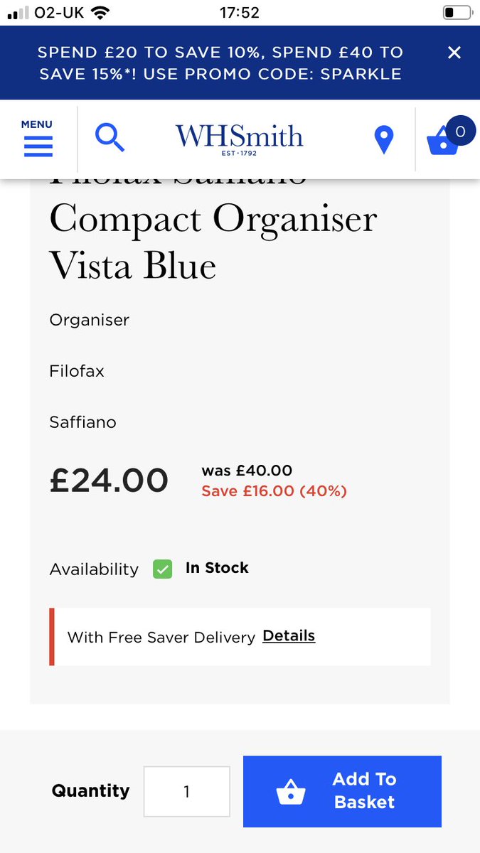 katetho13816639's tweet photo. I’m a proper diary geek and need a good one for work. After looking at LOADS decided to try a @filofax Saffiano Compact organiser.  Currently on offer online at @WHSmith- please retweet. It is zipped so keeps things safe and you won’t need a new one each year  #mumtips #80sretro https://t.co/oeT2ZXN9Cv