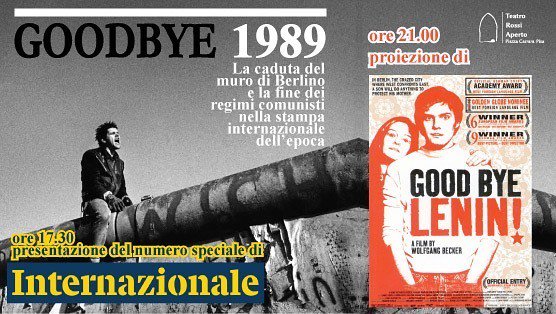 Il 9 novembre 1989, 30 anni fa, cadeva il muro di Berlino.

Per raccontare gli avvenimenti di quei giorni e riflettere su uno degli eventi più importanti della storia del XX secolo, sabato 16 novembre venite al Teatro Rossi Aperto! 📌 17:30 - Presentazione del numero speciale…