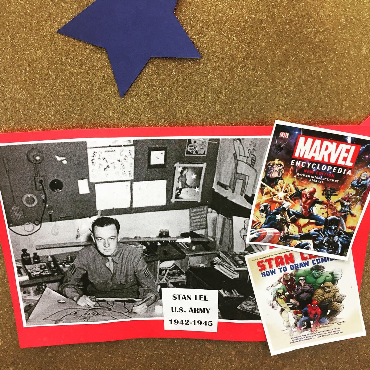 EBSMSLibrary's tweet photo. @EBSMS Library honors some of our favorite authors and illustrators this Veteran's Day. #EBStanleyMS #EBSMSReads #thankyouforyourservice #VAASL https://t.co/dWEtRaa7kx