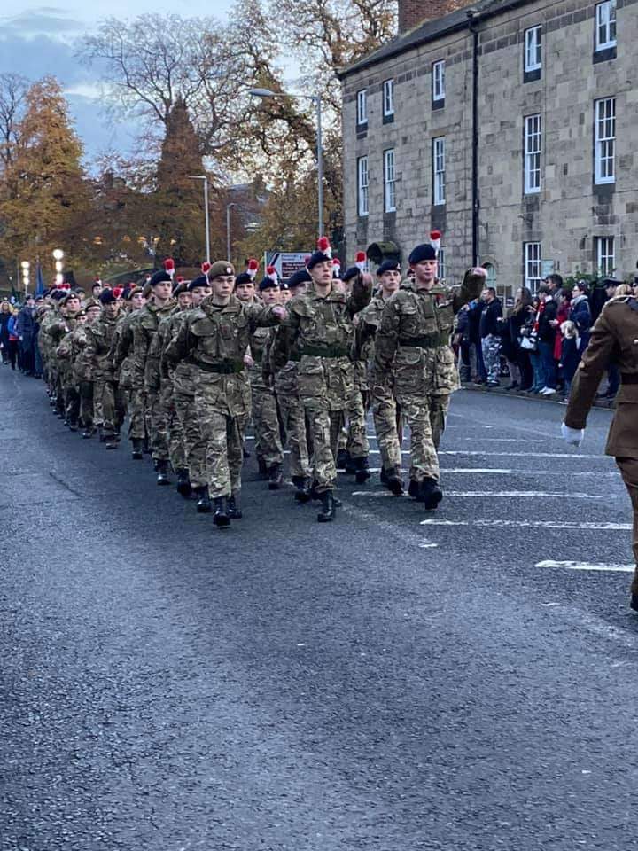 Immensely proud of these young people yesterday.🌹 Most of these army cadets paraded twice, once at their own locations then as a company in Alnwick.

They behaved impeccably and showed their respects to those who have lost their lives for our country.
@nacfpro <a href="/bigphilcampion/">BIG Phil Campion</a>