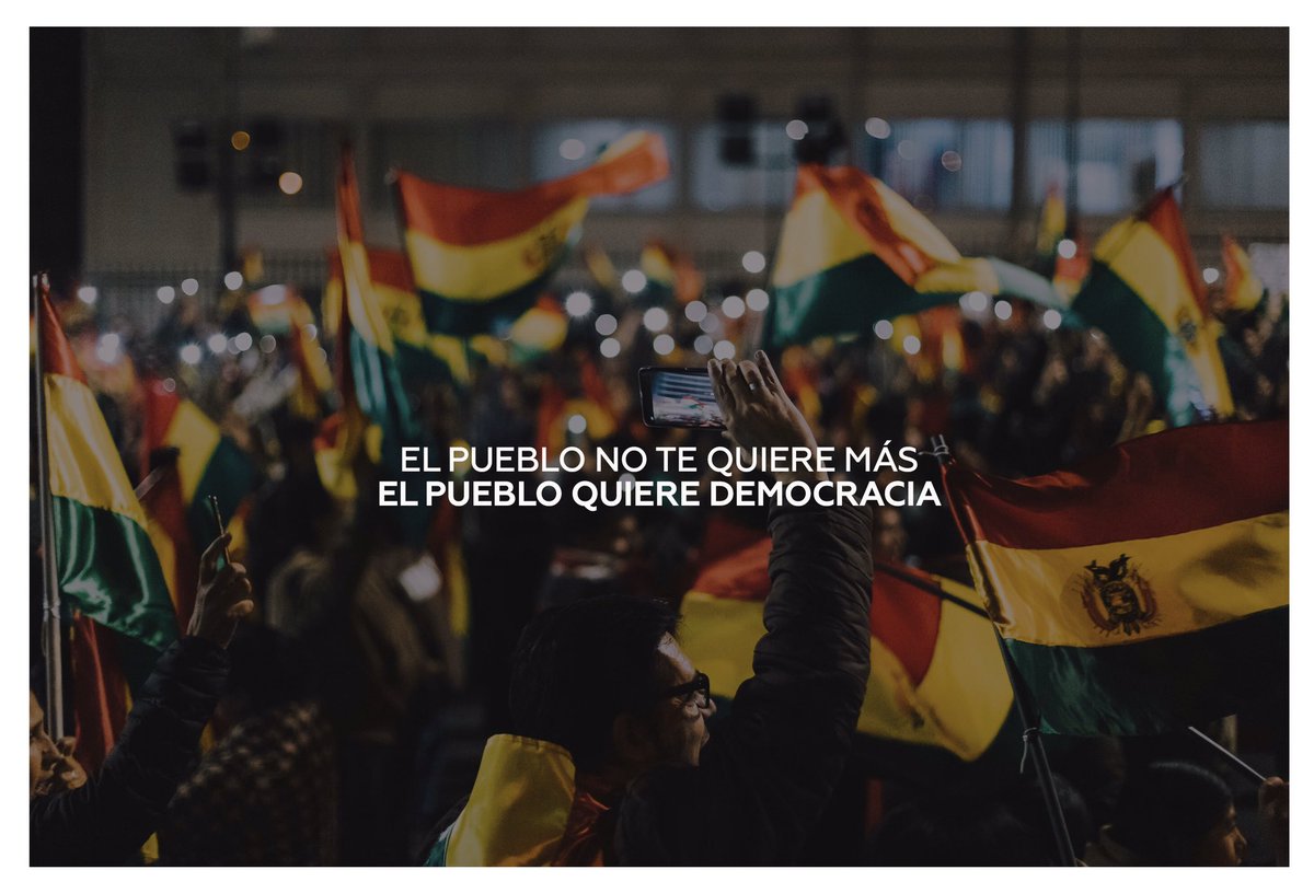 #NoFueGolpeFueFraude #BoliviaNoHayGolpe 
#Bolivia 
#EvoDictador 
#BoliviaLibre 
#BoliviaDijoNo