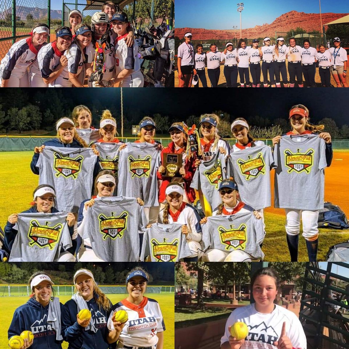 UFCsoftball's tweet photo. UFC teams Kemp and George found some great 🌞 and 🥎 in St George!  Of course we had some amazing dingers as well from Kemp's Grace Jenkins,  Sophie Stoddard and Faith Godina as well as from George's Dani Kraja!  Great job ladies!!! #goUFCsoftball #repres https://t.co/GOPBKmuaHF