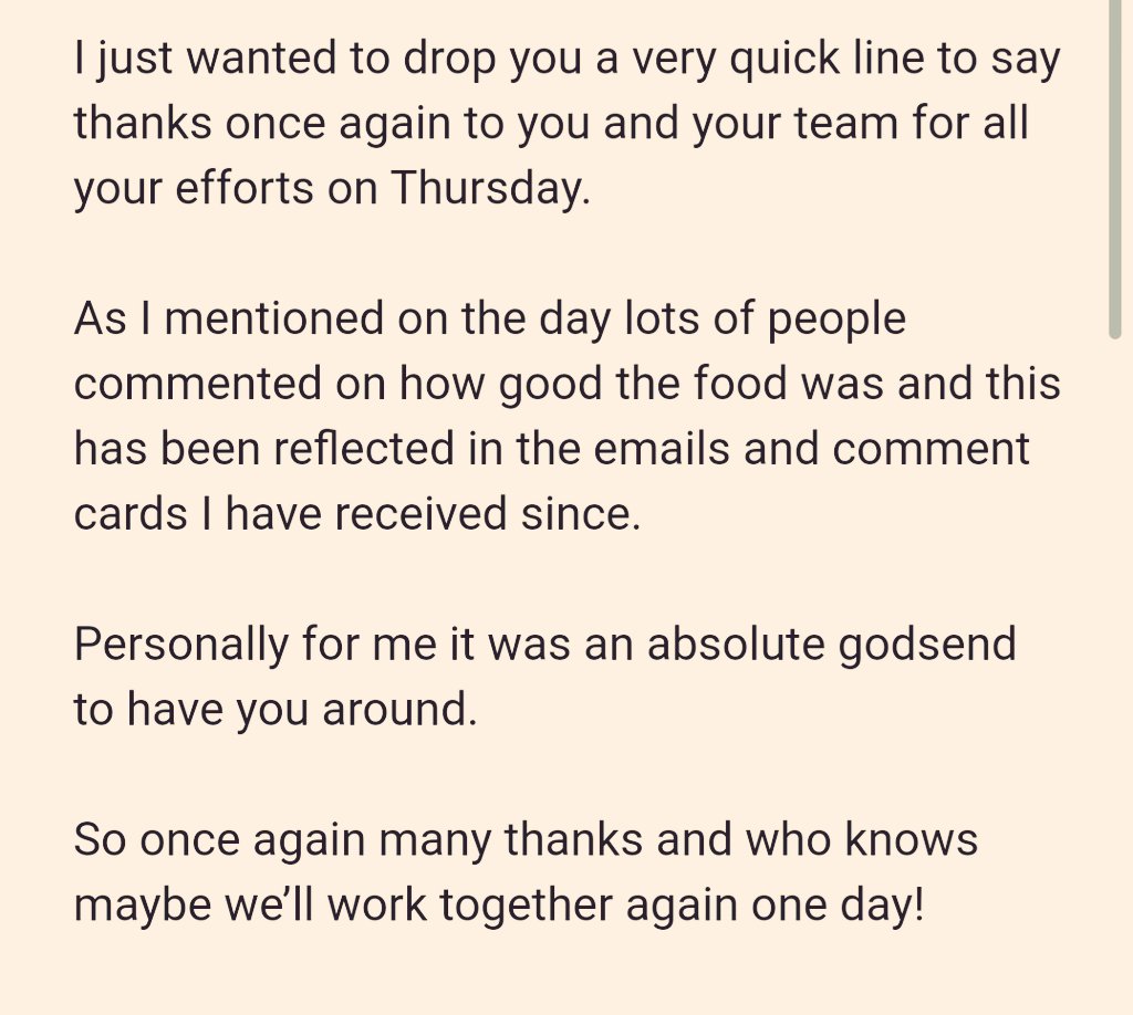 ware_hosp's tweet photo. This has made my Monday! Kudos to our kitchen team also!  #lovewhatyoudo 🥰🥰 @WareTownCouncil @WarePriory @SeasonedEvents @ChrisChef13 https://t.co/PNmURprnDj